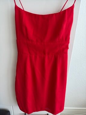 superdown Bright Red Spaghetti Strap Mini Dress
